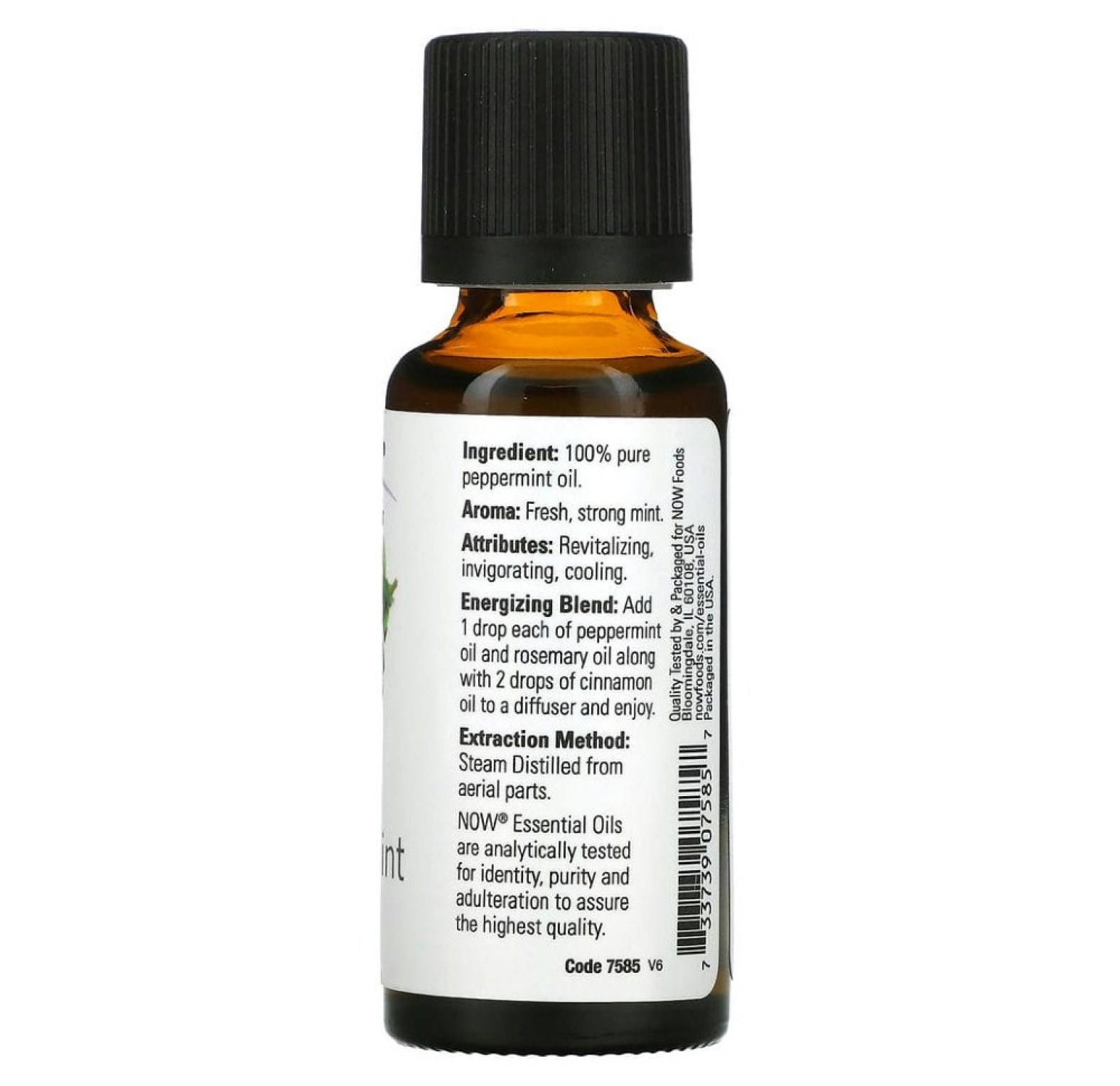 NOW Foods, Эфирные масла, Перечная мята, 1 жидкая унция (30 мл)