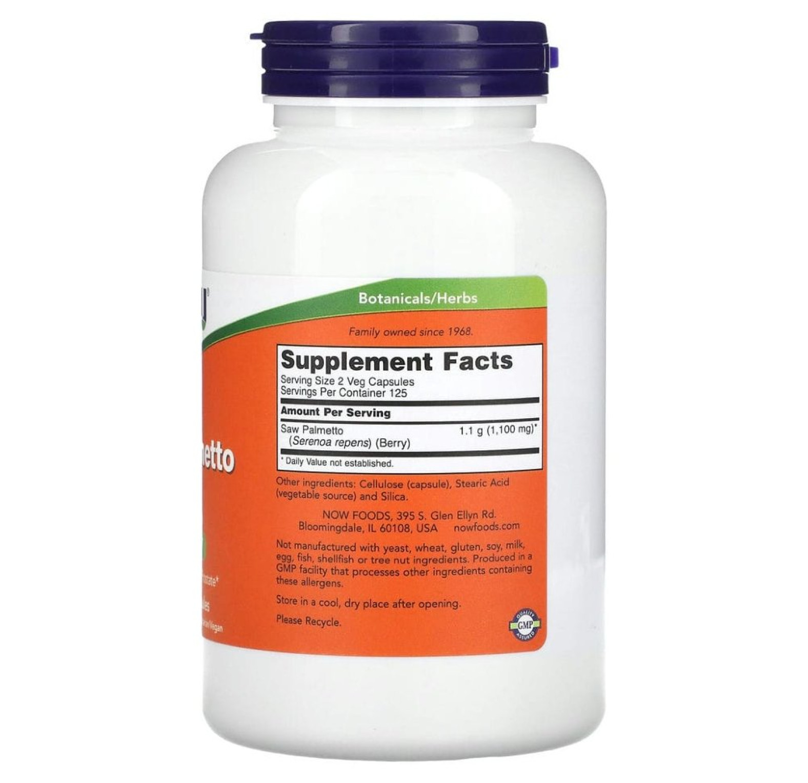 NOW Foods, ягоды серенои, 550 мг, 250 растительных капсул