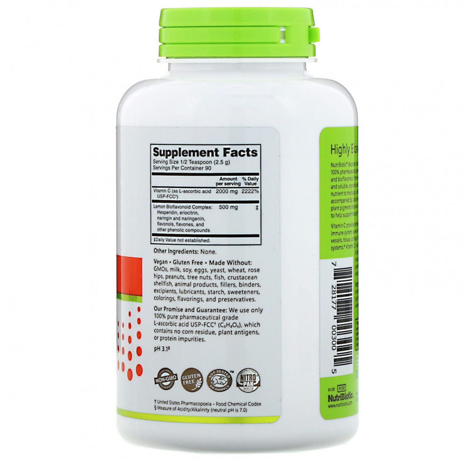 NutriBiotic, Immunity, аскорбиновая кислота с биофлавоноидами, кристаллический порошок, 227 г (8 унций)