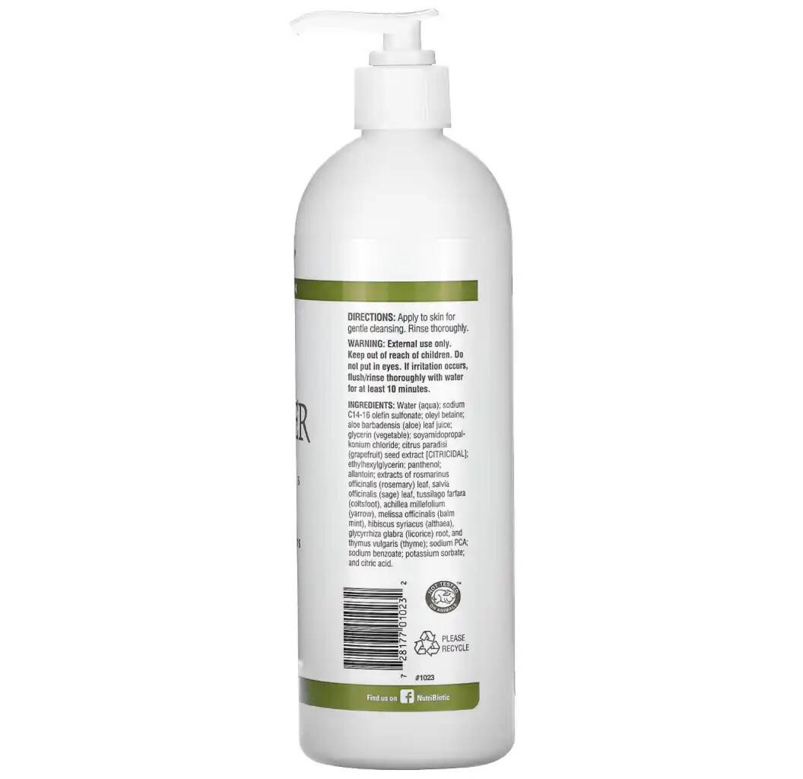 NutriBiotic, очищающее средство для кожи, без мыла, без отдушки, 473 мл (16 жидк. унций)