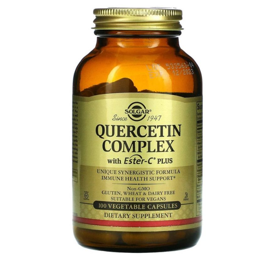 Solgar, Комплекс кверцетина с Ester-C Plus, 100 растительных капсул