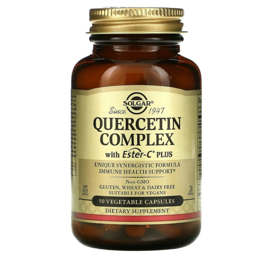 Solgar, Комплекс кверцетина с Ester-C Plus, 50 растительных капсул