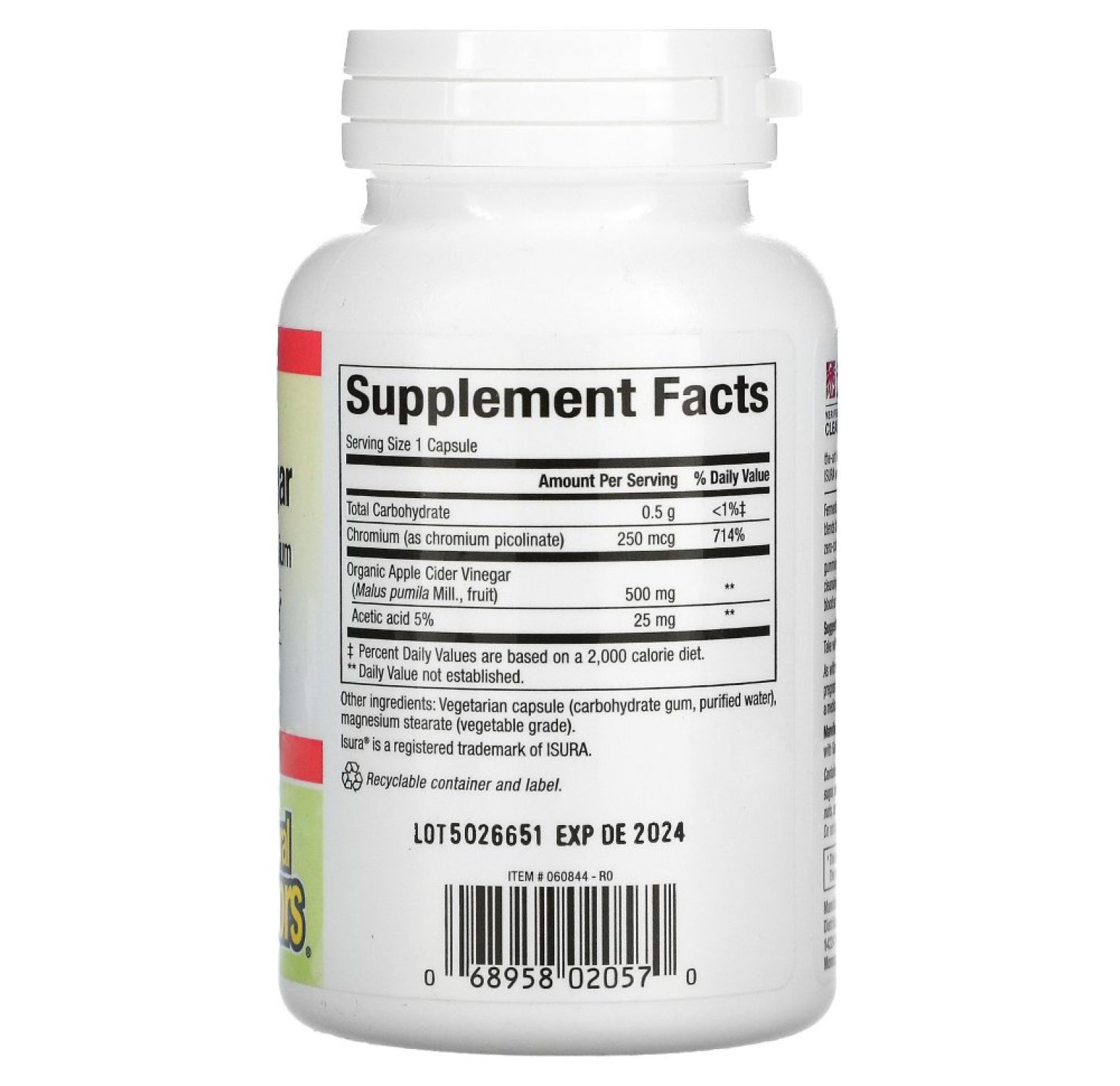 Natural Factors, Ферментированный яблочный уксус, 500 мг, 90 вегетарианских капсул