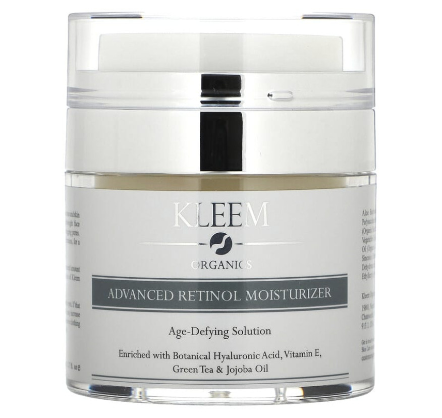 Kleem Organics, улучшенный увлажняющий крем с ретинолом, антивозрастное средство, 50 мл