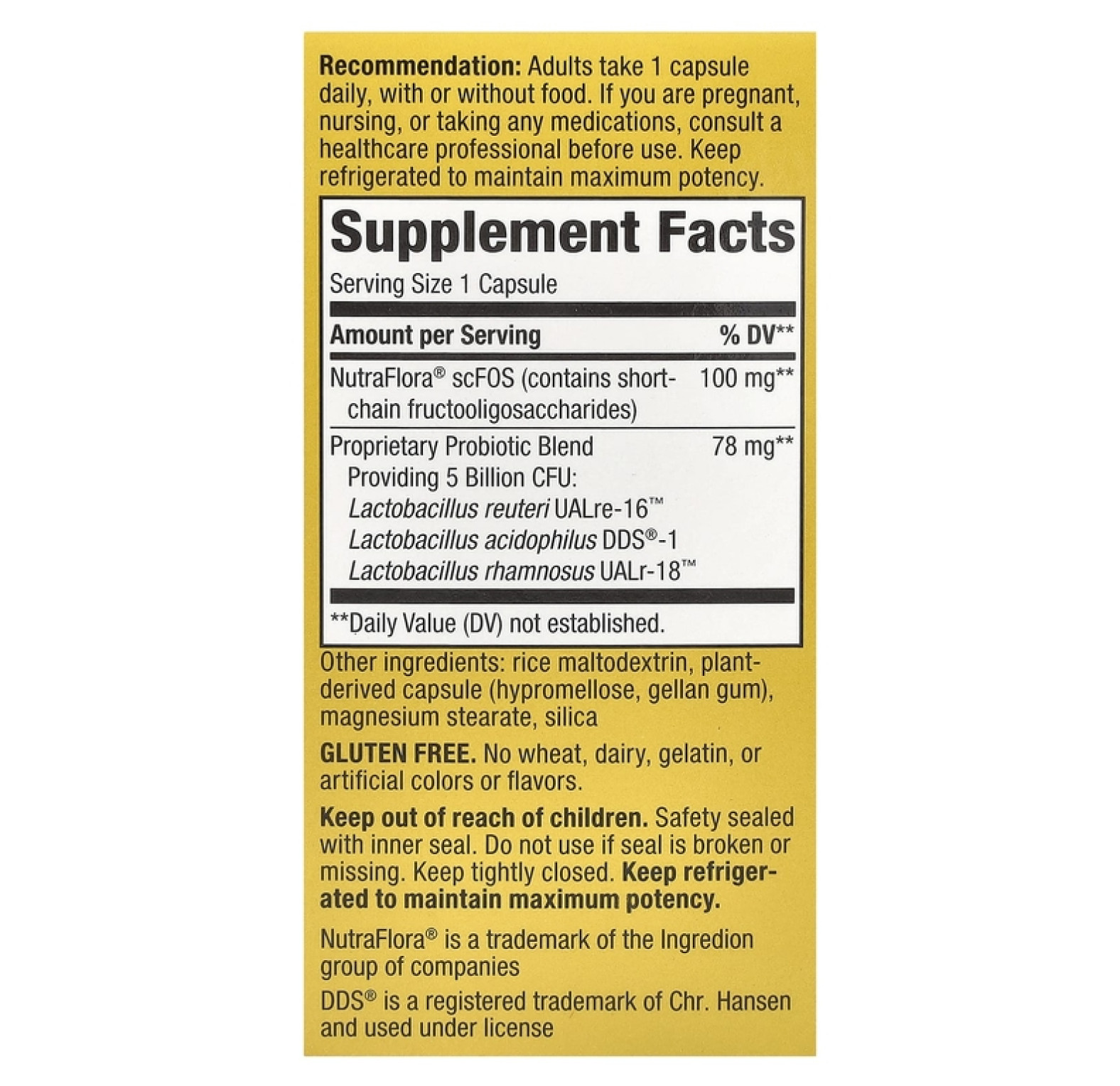 Nature's Way, Primadophilus Reuteri, 5 млрд КОЕ, 30 капсул