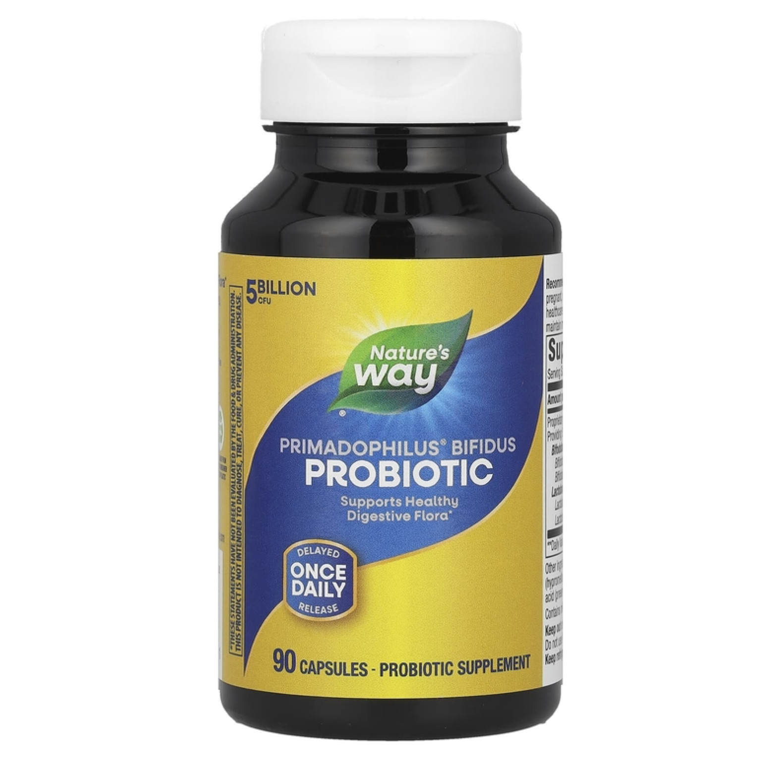 Nature's Way, Primadophilus Bifidus для взрослых, 5 млрд КОЕ, 90 вегетарианских капсул