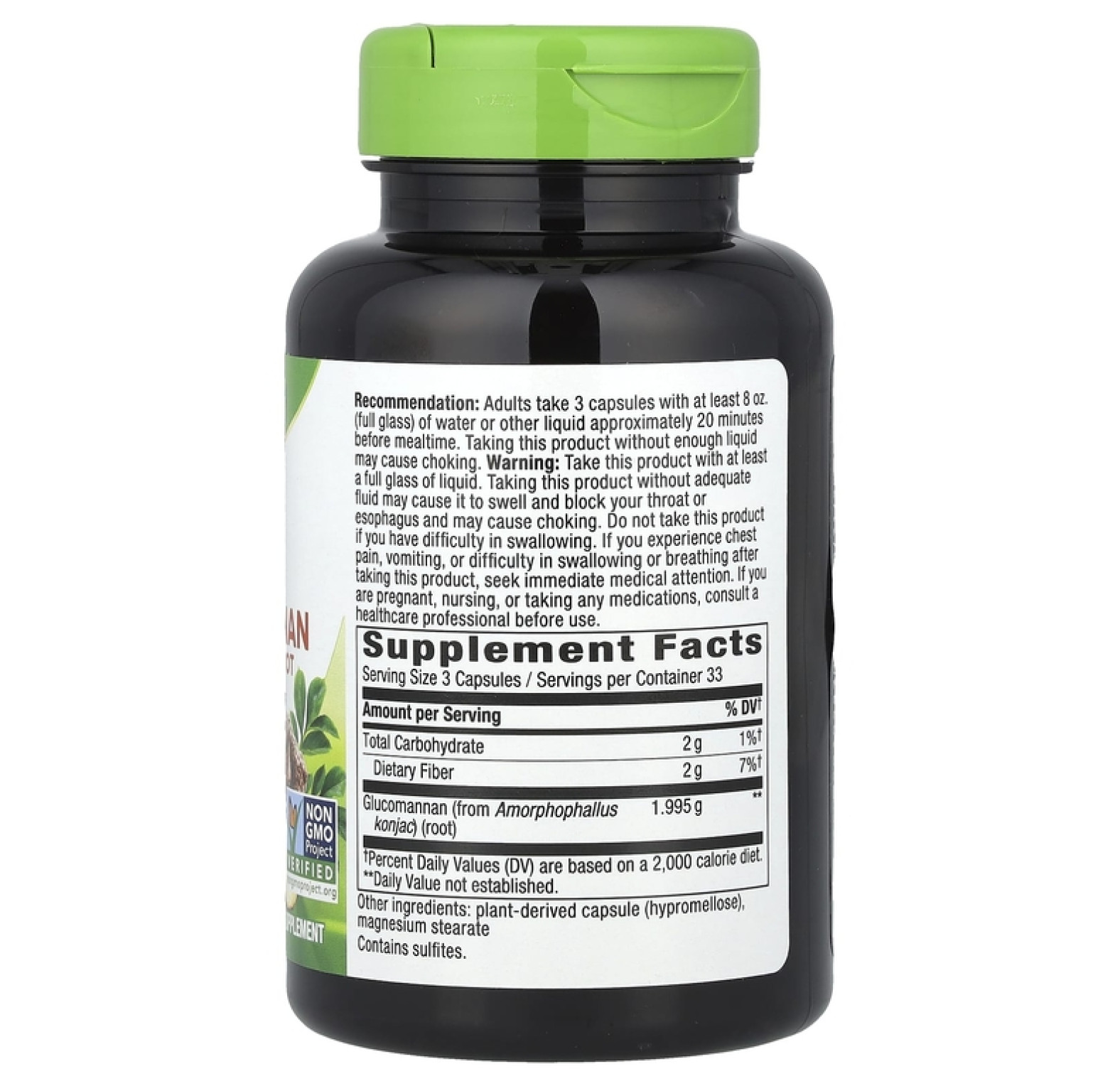 Nature's Way, глюкоманнан из корня конжака, 1995 мг, 100 веганских капсул