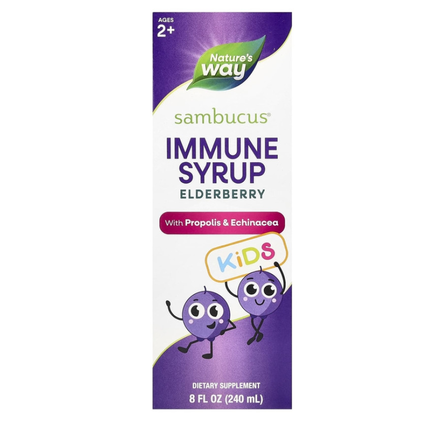 Nature's Way, Sambucus для детей, стандартизированный экстракт бузины, оригинальный сироп, 240 мл
