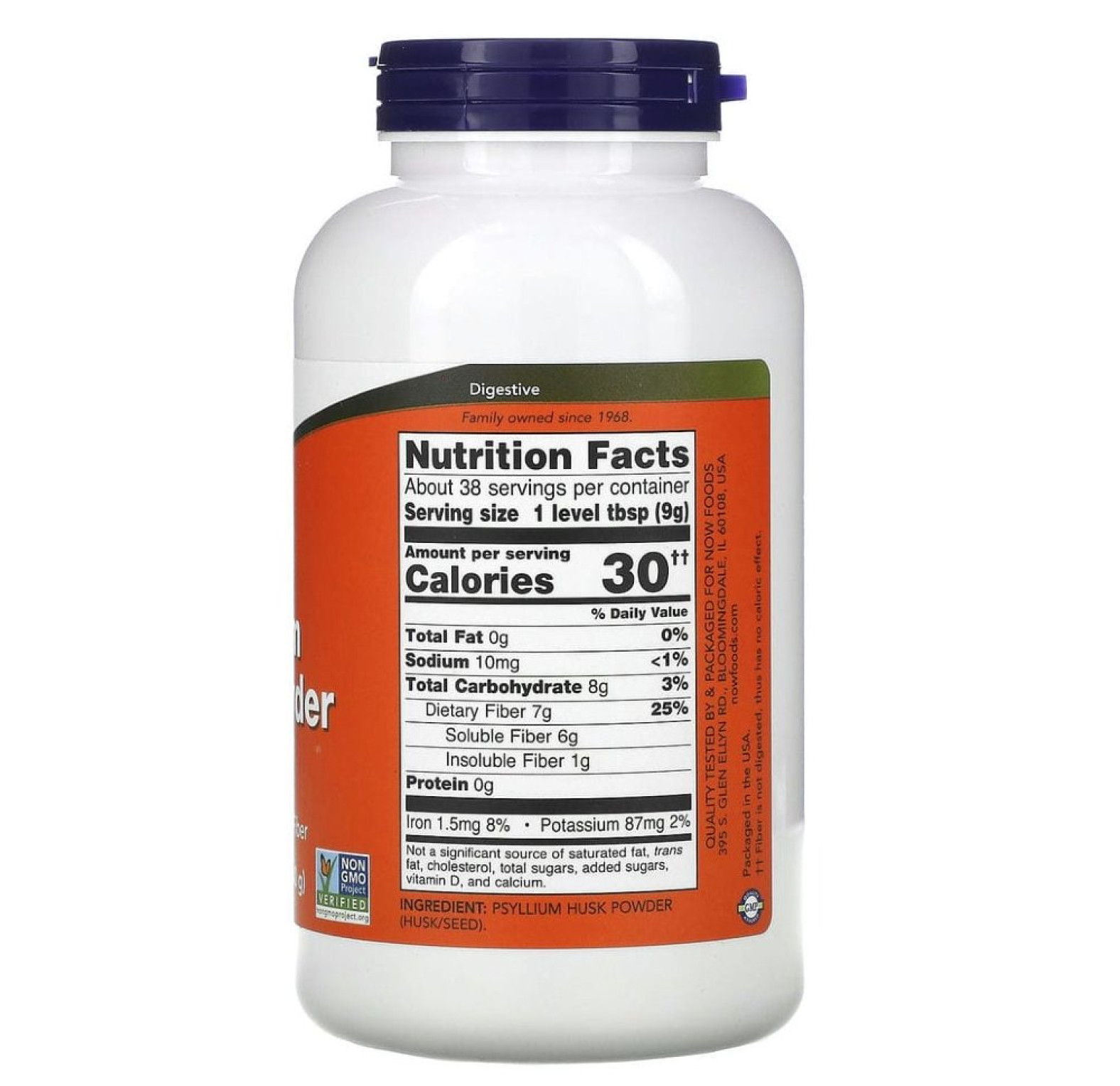 NOW Foods, порошок из шелухи семян подорожника, 340 г