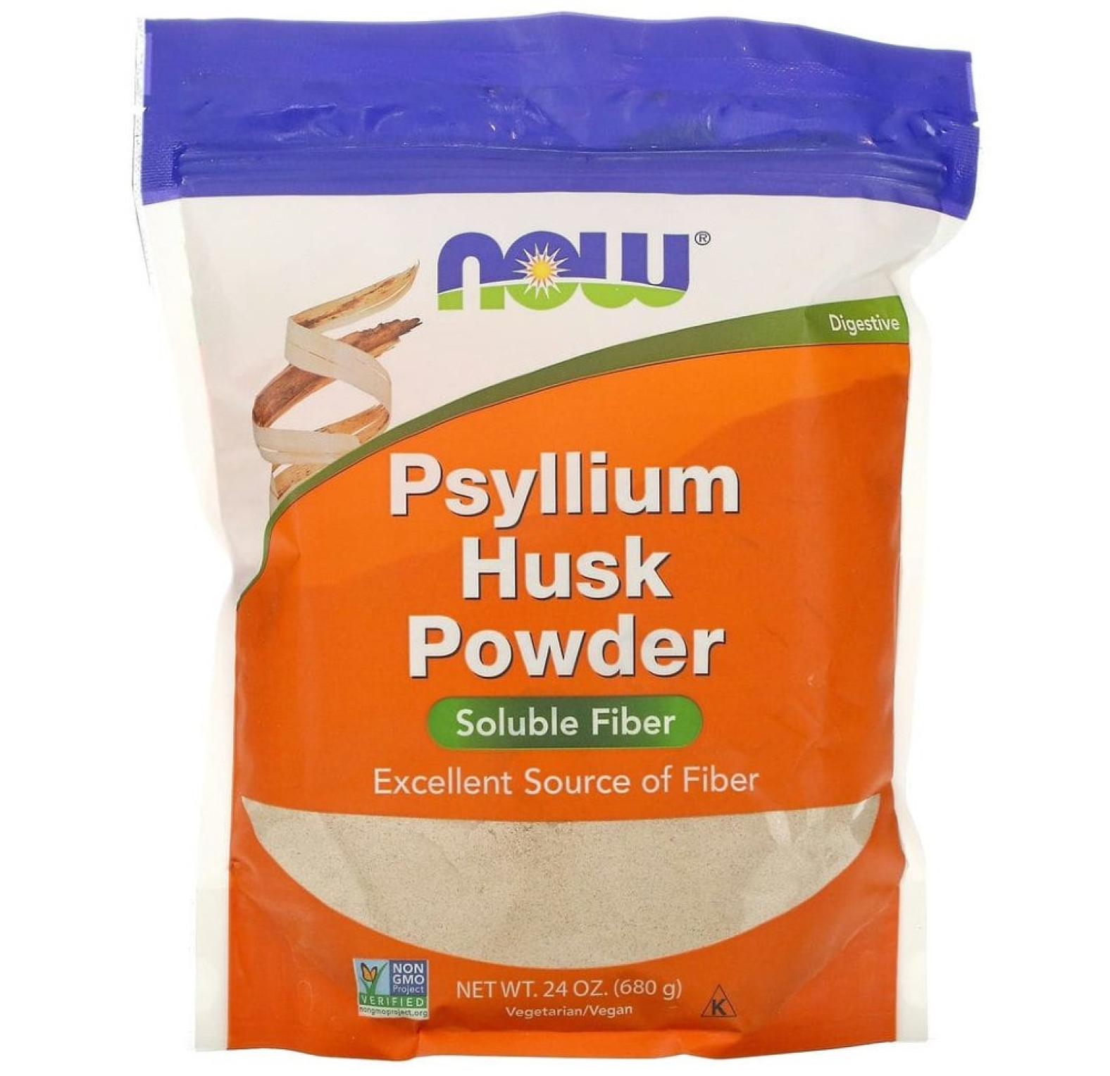 NOW Foods, порошок из шелухи семян подорожника, 680 г