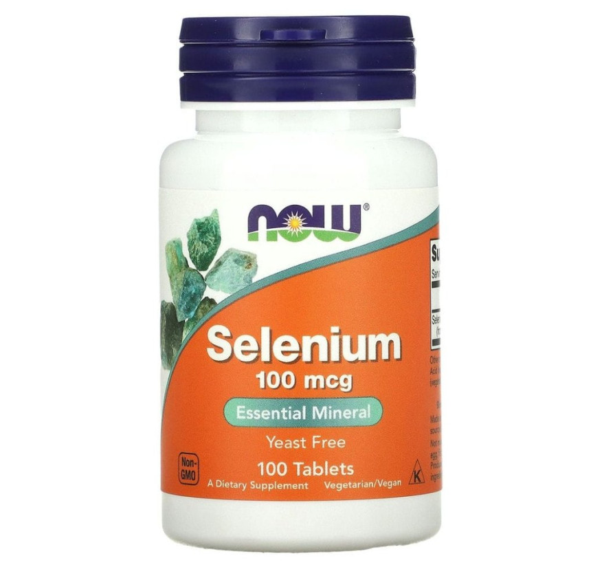 NOW Foods, селен, 100 мкг, 100 таблеток