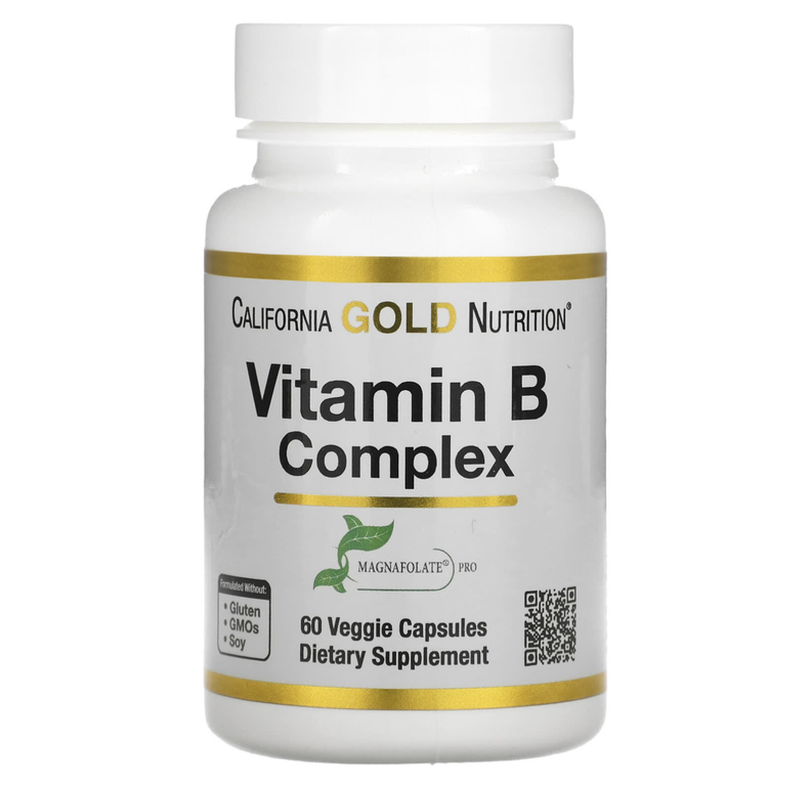 California Gold Nutrition, комплекс витаминов группы B, 60 растительных капсул