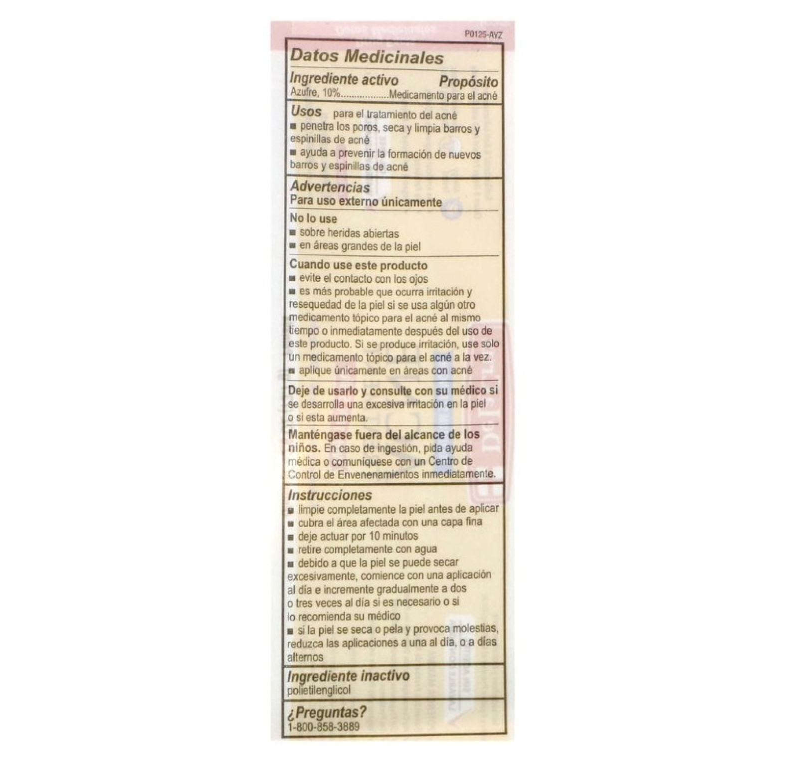 De La Cruz, мазь для лечения акне с 10% серой, максимальная эффективность, 73,7 г (2,6 унции)