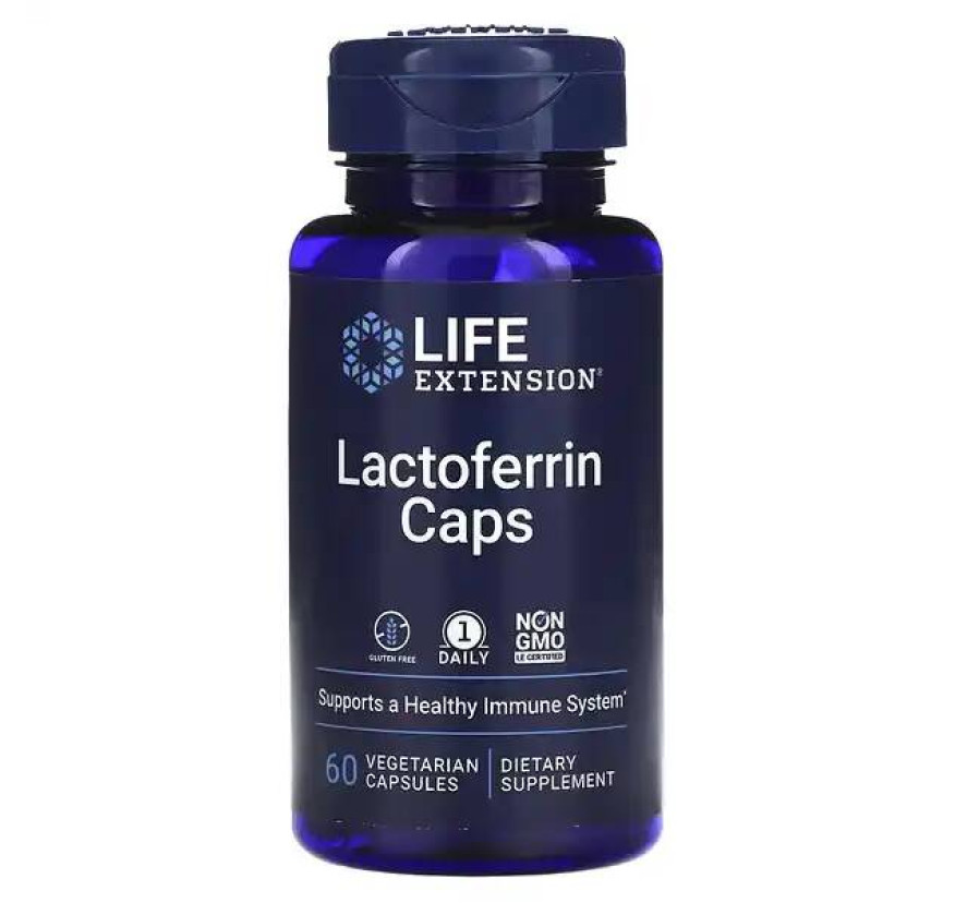 Life Extension, Лактоферрин в капсулах, 60 капсул
