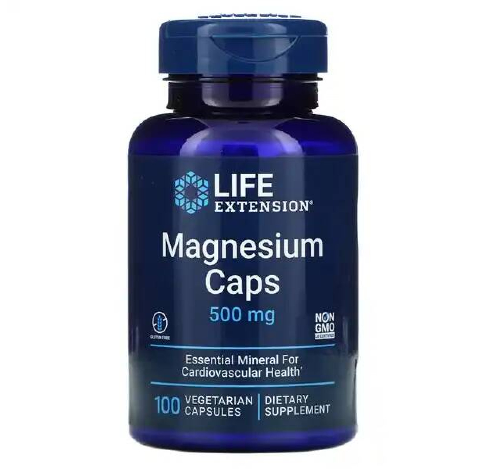 Life Extension, Магний в капсулах, 500 мг, 100 вегетарианских капсул