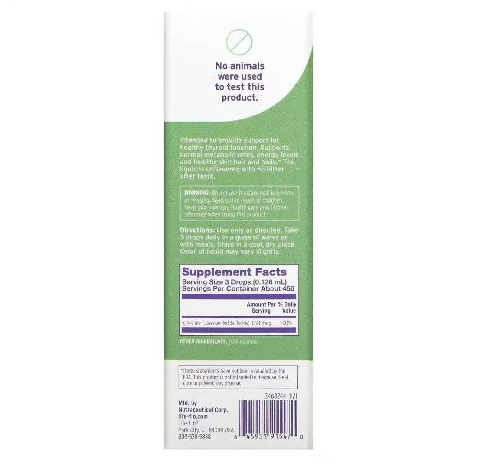 Life-flo, жидкий йод плюс, 59 мл (2 жидк. унции)