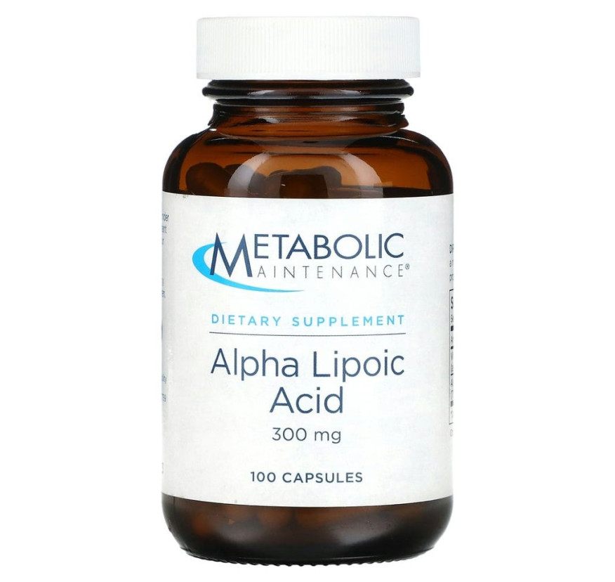 Metabolic Maintenance, Альфа-липоевая кислота, 300 мг, 100 растительных капсул