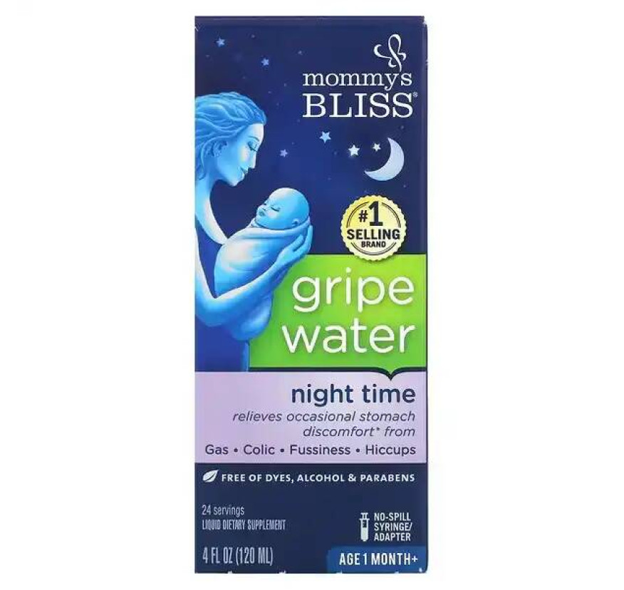 Mommy's Bliss, Время сна, водичка от колик, 4 унции (120 мл)