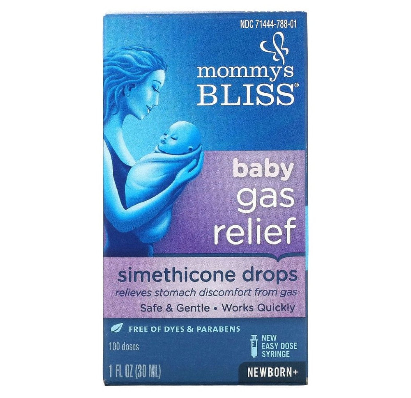 Mommy's Bliss, средство от дискомфорта при газообразовании, симетиконовые капли, от рождения, 30 мл (1 жидк. унция)