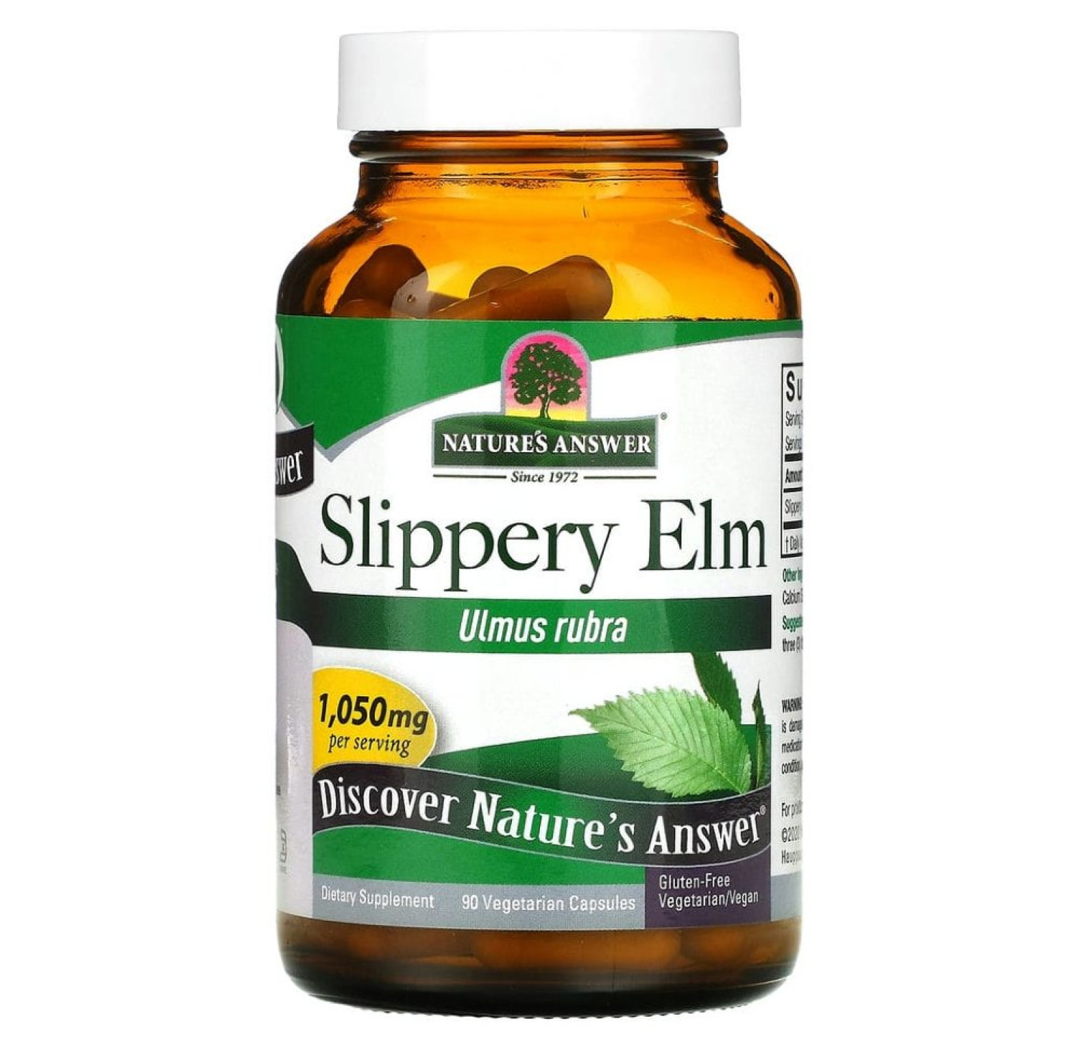 Nature's Answer, Вяз скользкий (Ulmus Rubra), 350 мг, 90 растительных капсул