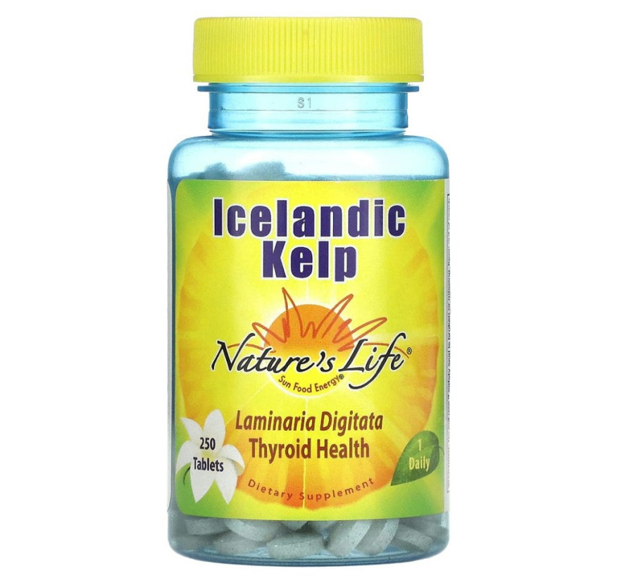 Nature's Life, Исландская бурая водоросль, 250 таблеток