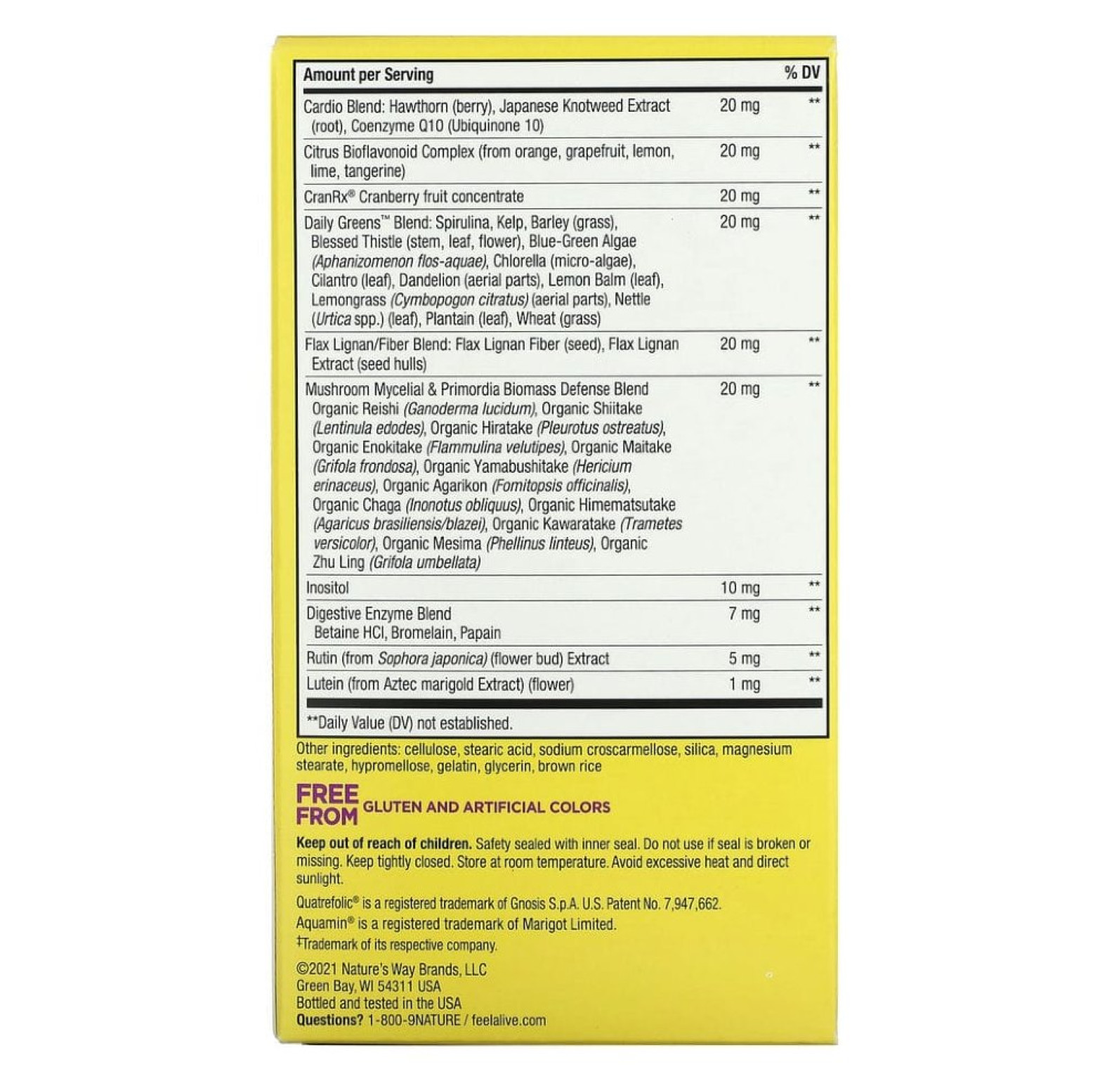 Nature's Way, Alive! комплекс высокоэффективных мультивитаминов для женщин 50 лет и старше, один раз в день, 60 таблеток