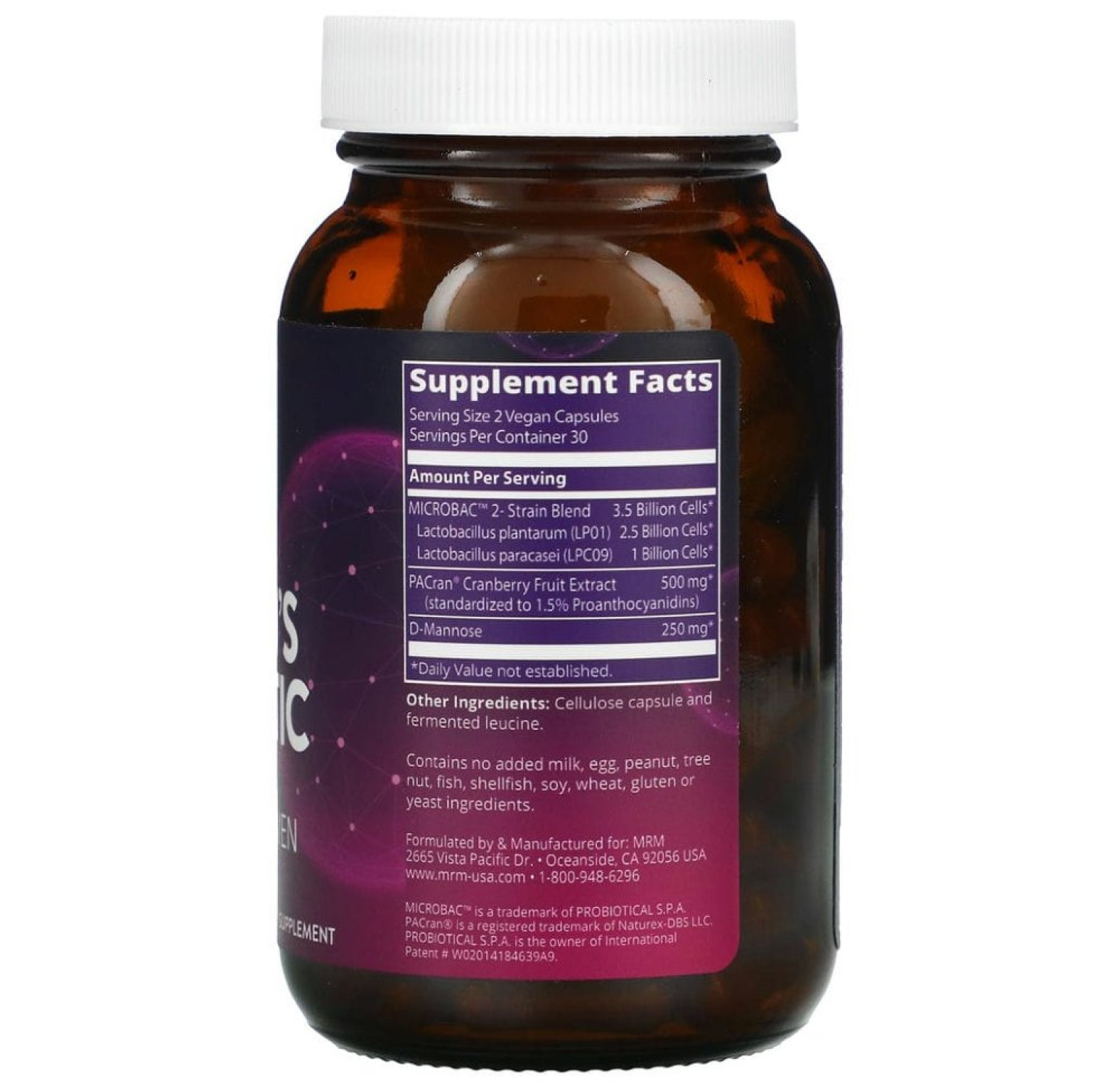 MRM Nutrition, Женский пробиотик, 60 веганских капсул