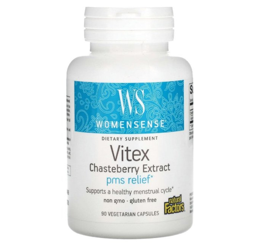 Natural Factors, Womensense, экстракт витекса священного, 90 вегетарианских капсул