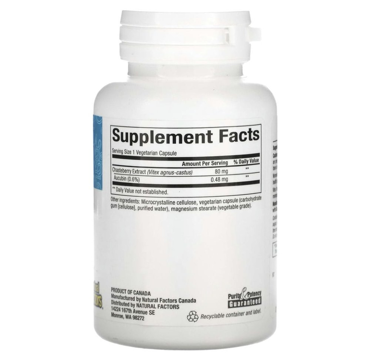 Natural Factors, Womensense, экстракт витекса священного, 90 вегетарианских капсул