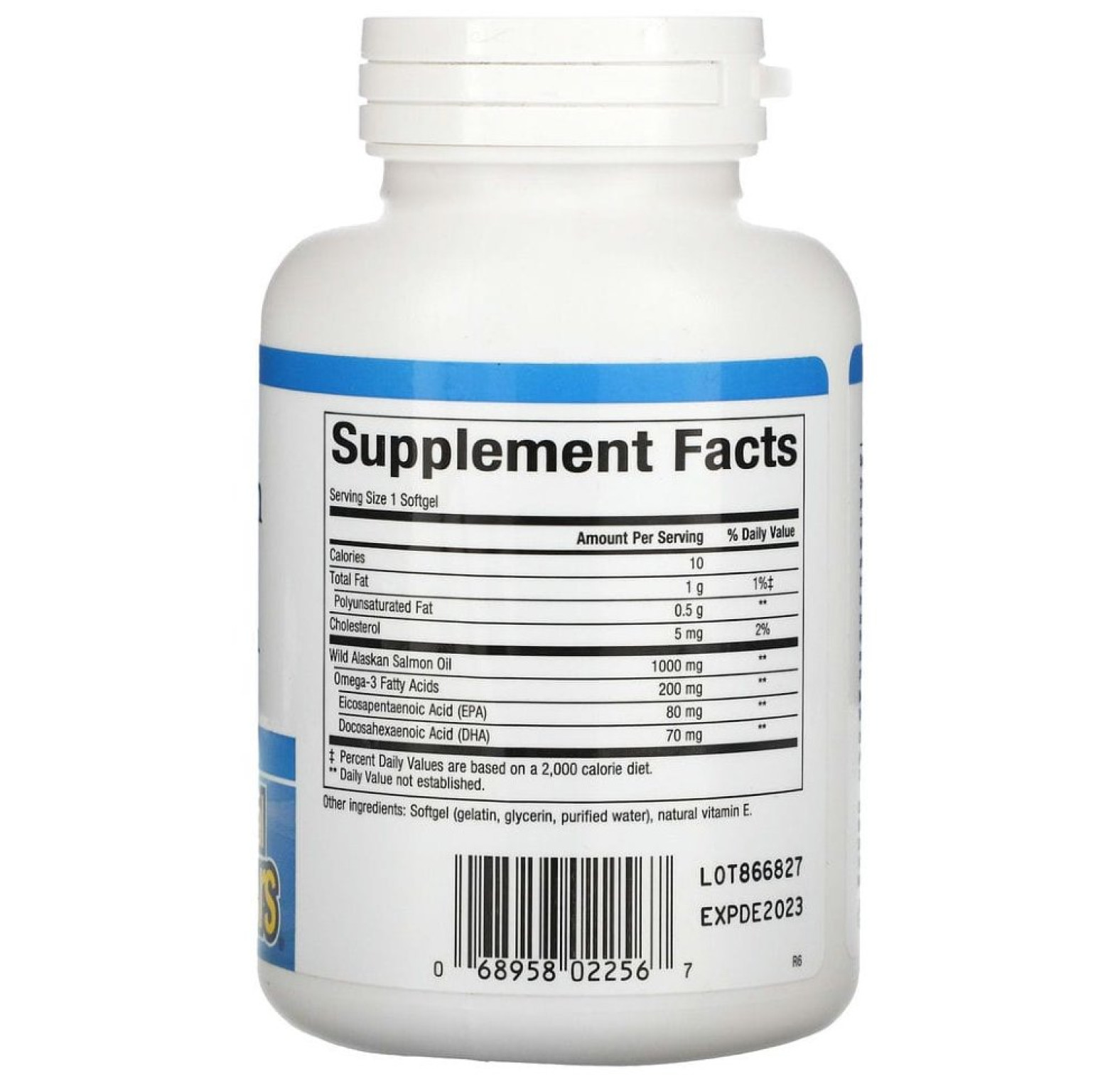 Natural Factors, жир дикого аляскинского лосося, 1000 мг, 90 капсул