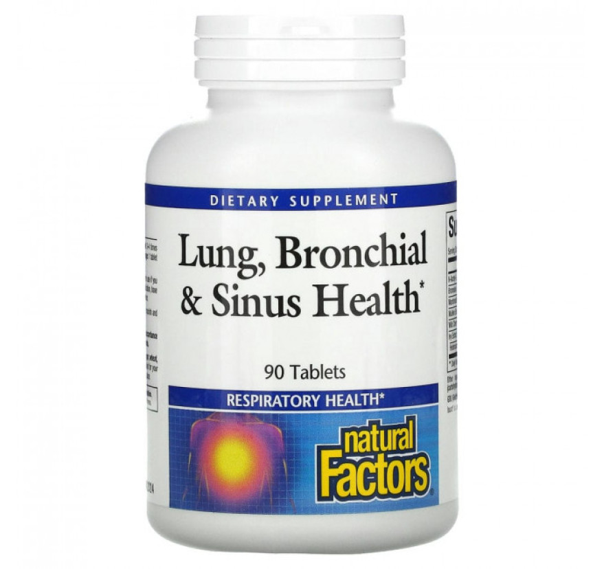 Natural Factors, здоровье легких, бронхов и носа, 90 таблеток