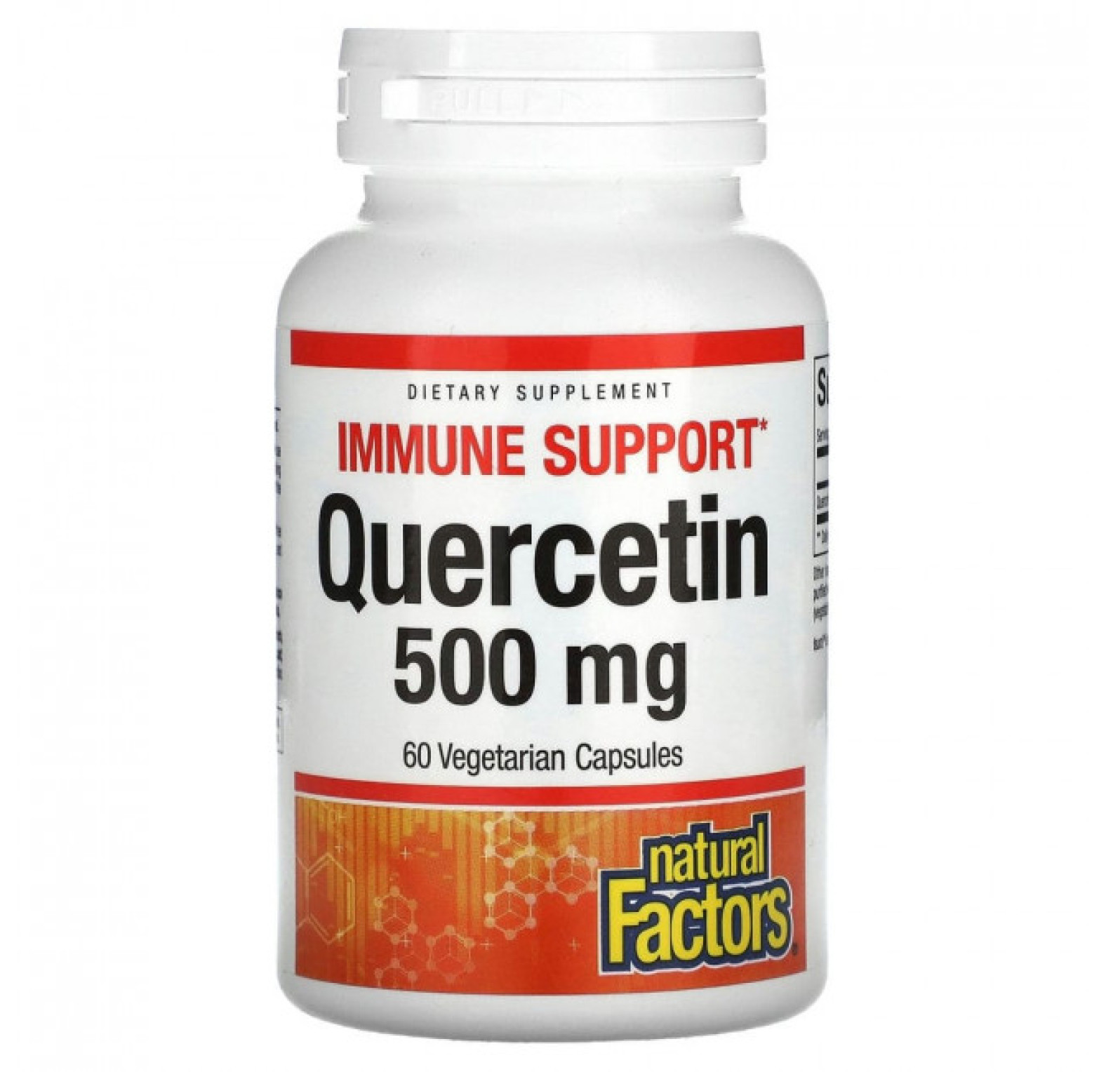 Natural Factors, кверцетин, 500 мг, 60 вегетарианских капсул