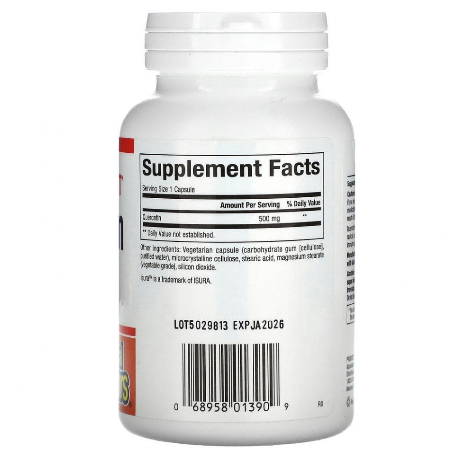 Natural Factors, кверцетин, 500 мг, 60 вегетарианских капсул