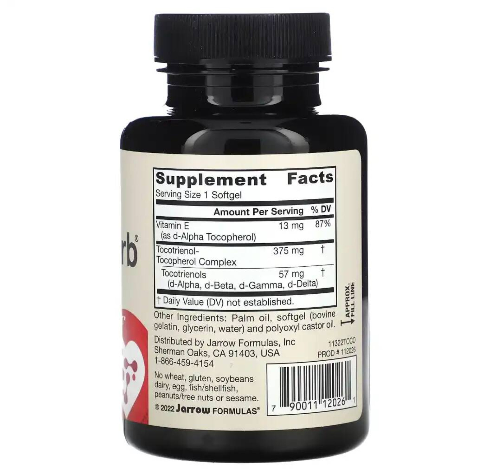 Jarrow Formulas, Toco-Sorb, легкоусвояемая добавка, 60 капсул