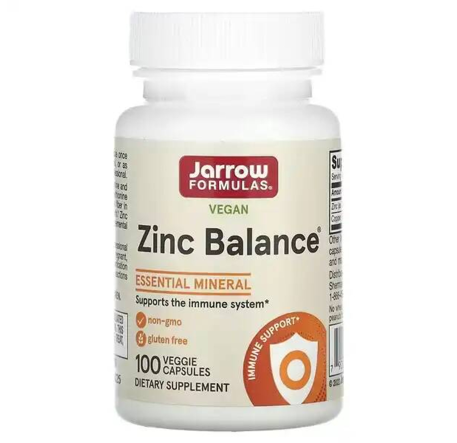 Jarrow Formulas, Zinc Balance, 100 вегетарианских капсул