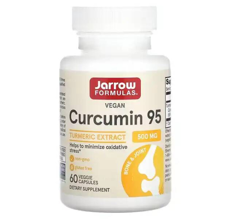 Jarrow Formulas, куркумин 95, 500 мг, 60 растительных капсул