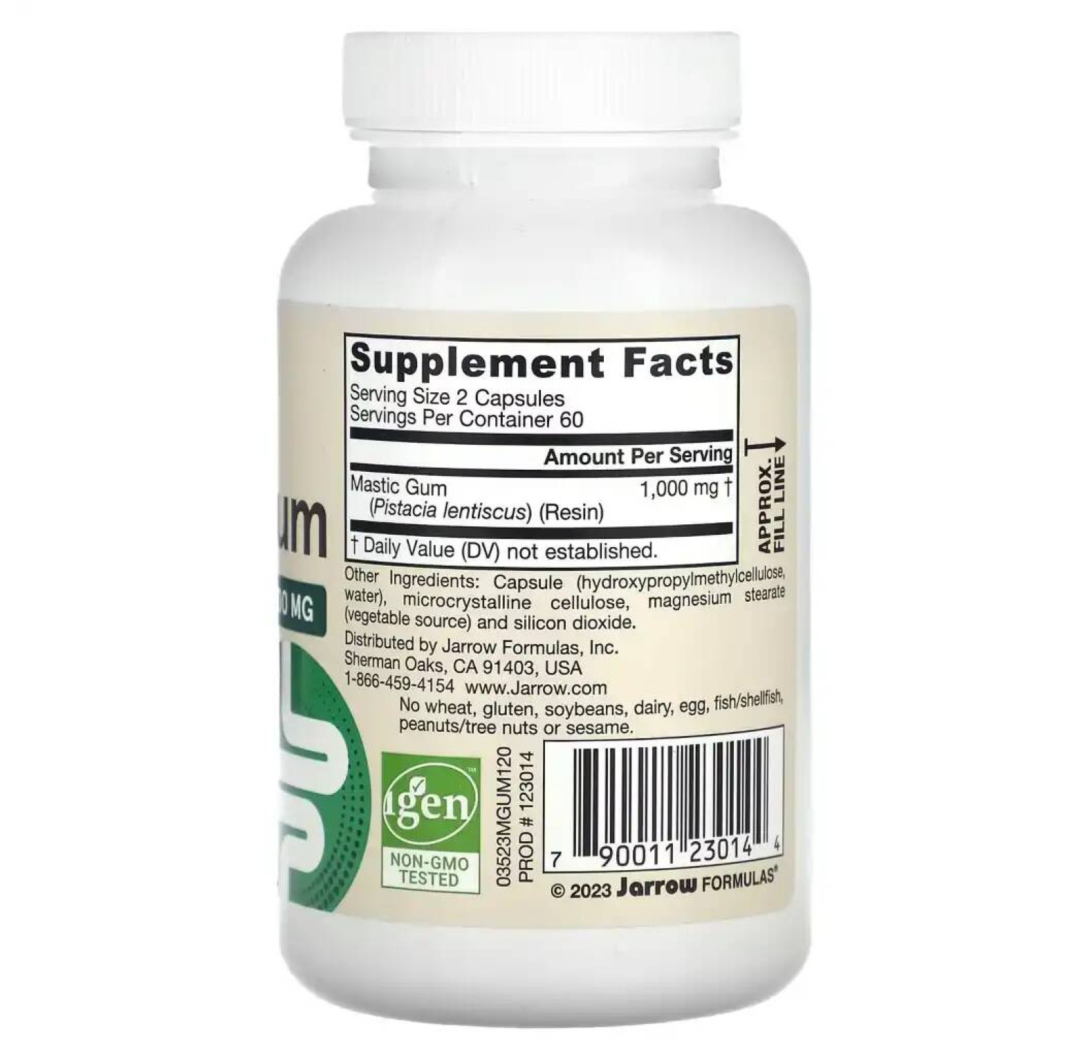 Jarrow Formulas, мастиковая смола, 120 растительных капсул