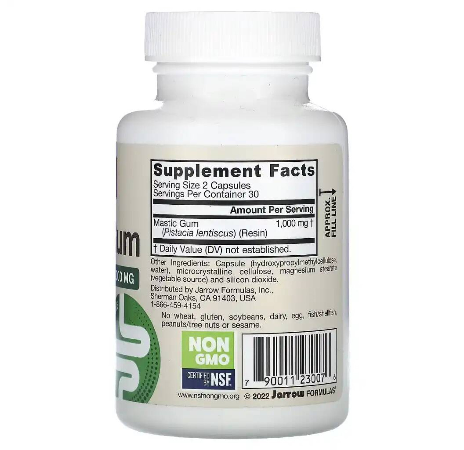 Jarrow Formulas, мастиковая смола, 60 растительных капсул