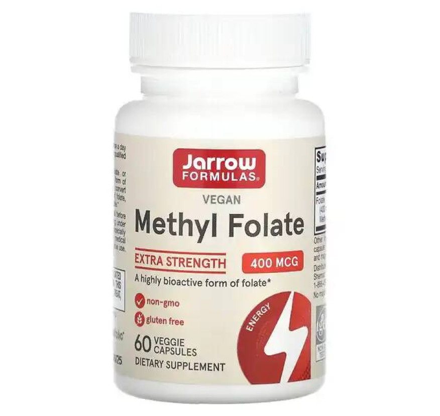 Jarrow Formulas, Метилфолат, 400 мкг, 60 растительных капсул