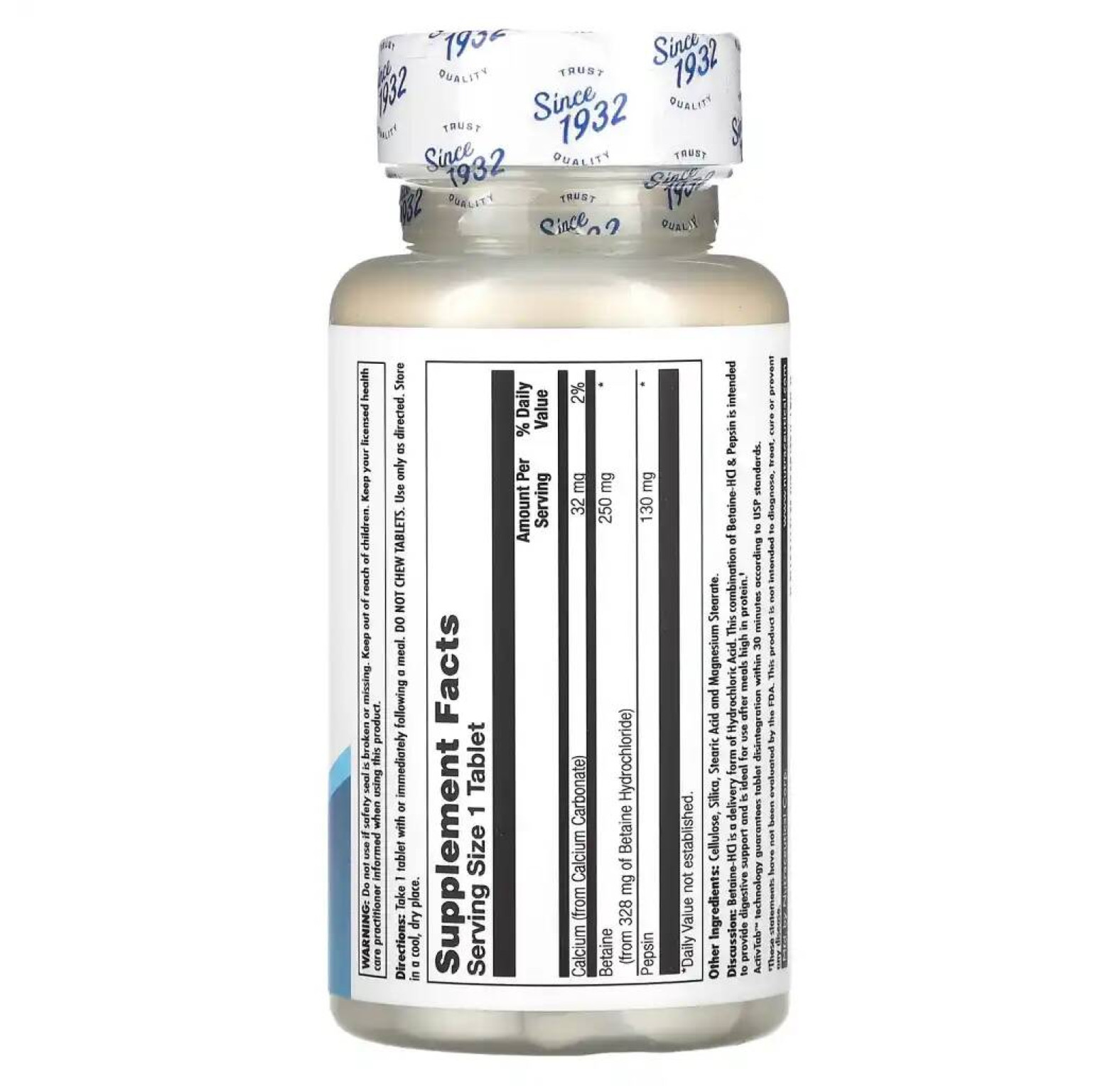 KAL, бетаина гидрохлорид+, 100 таблеток