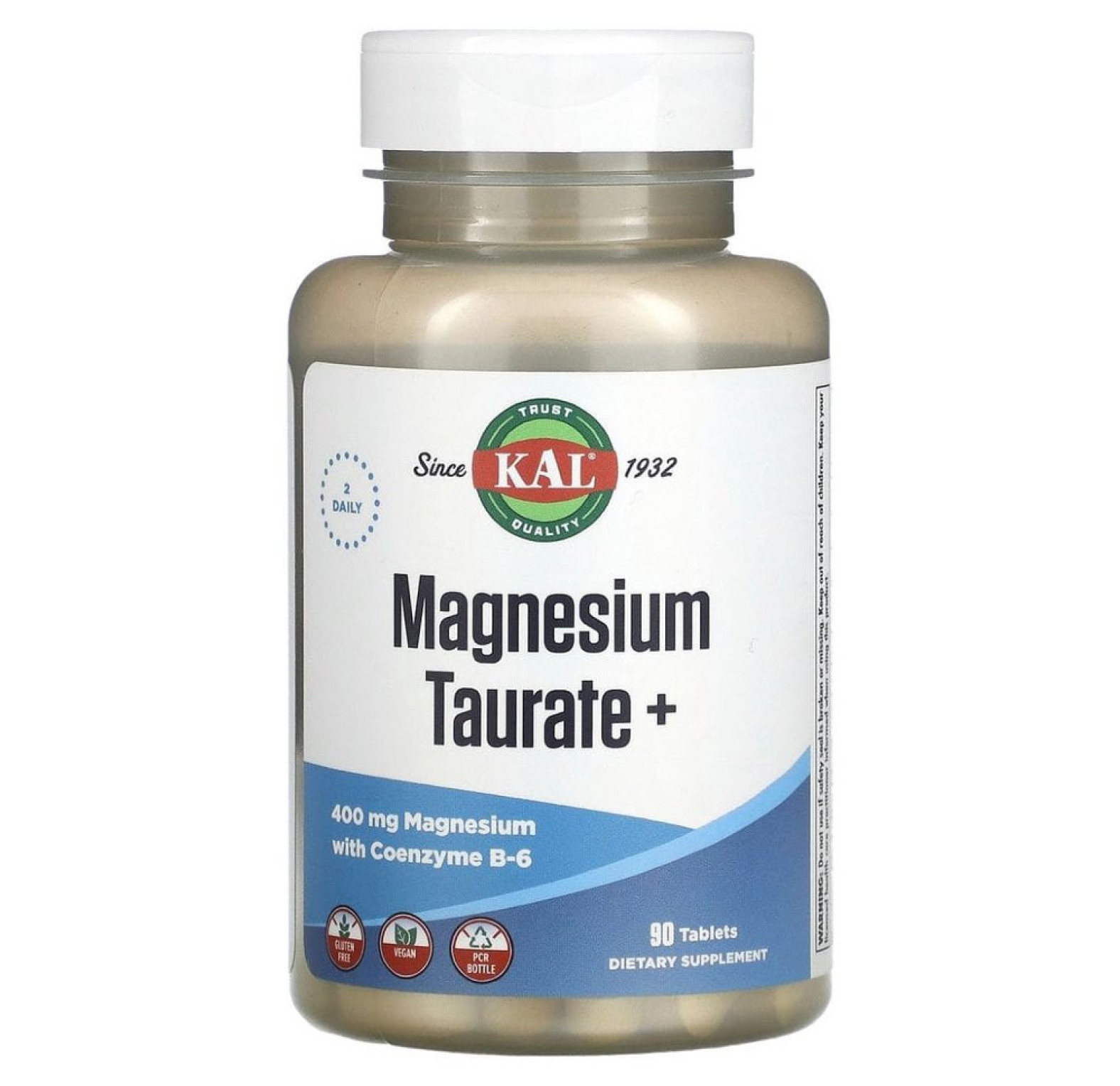 KAL, таурат магния плюс, 200 мг, 90 таблеток