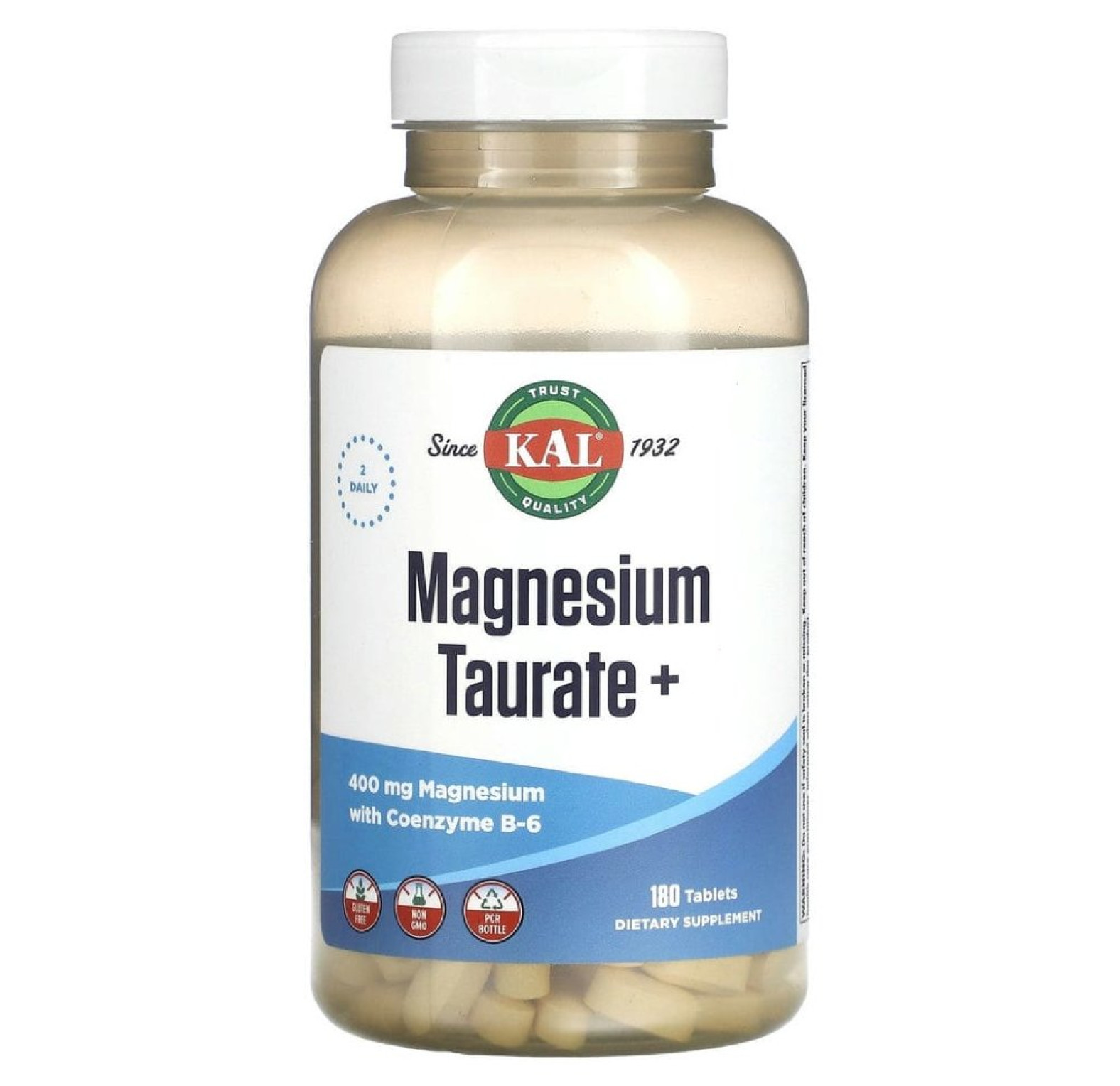 KAL, таурат магния+, 200 мг, 180 таблеток