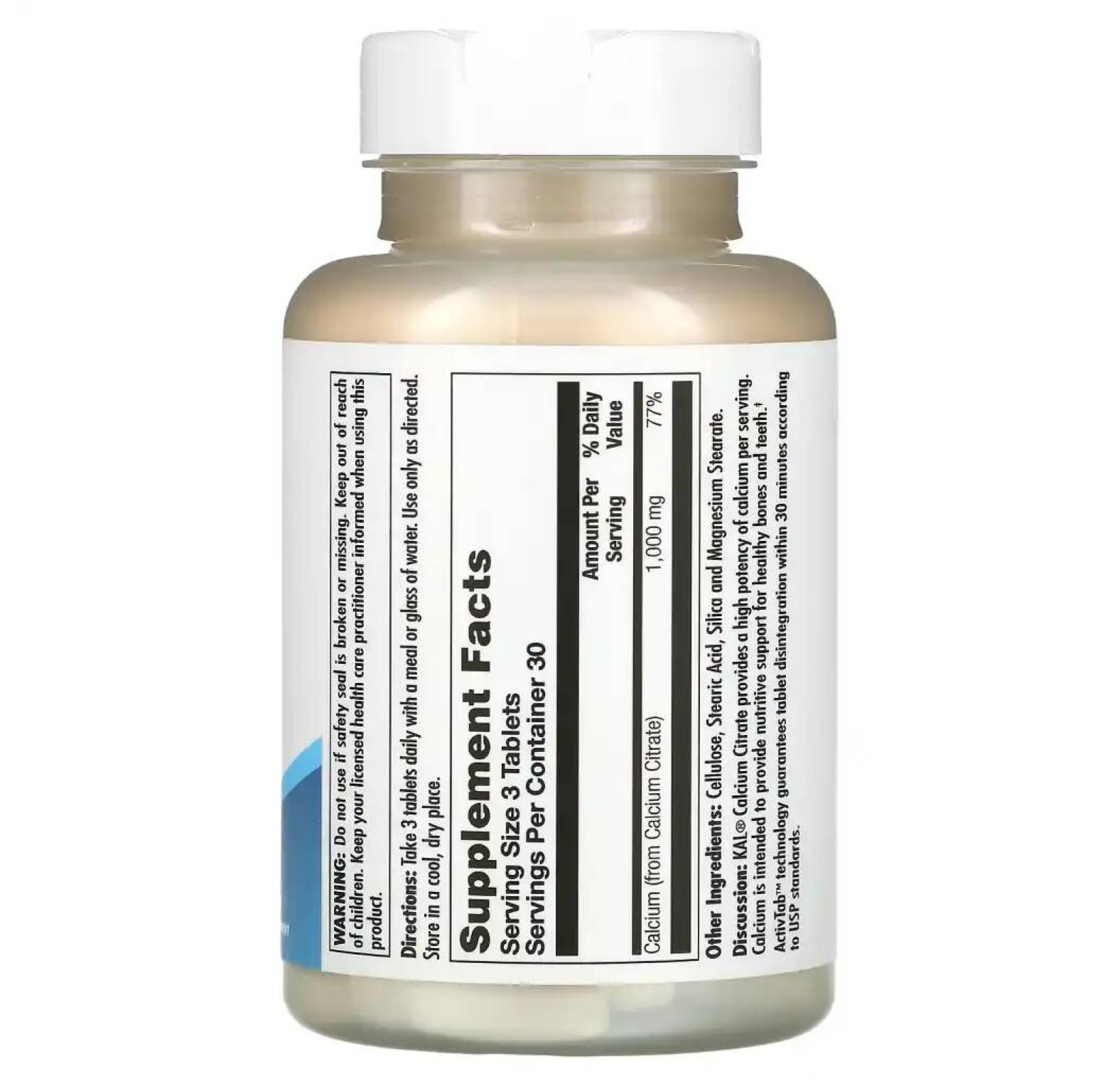 KAL, Цитрат кальция, 333 мг, 90 таблеток