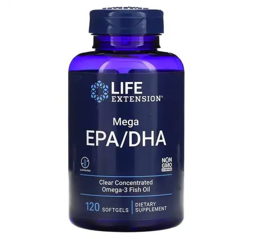Life Extension, Mega EPA/DHA, 120 капсул