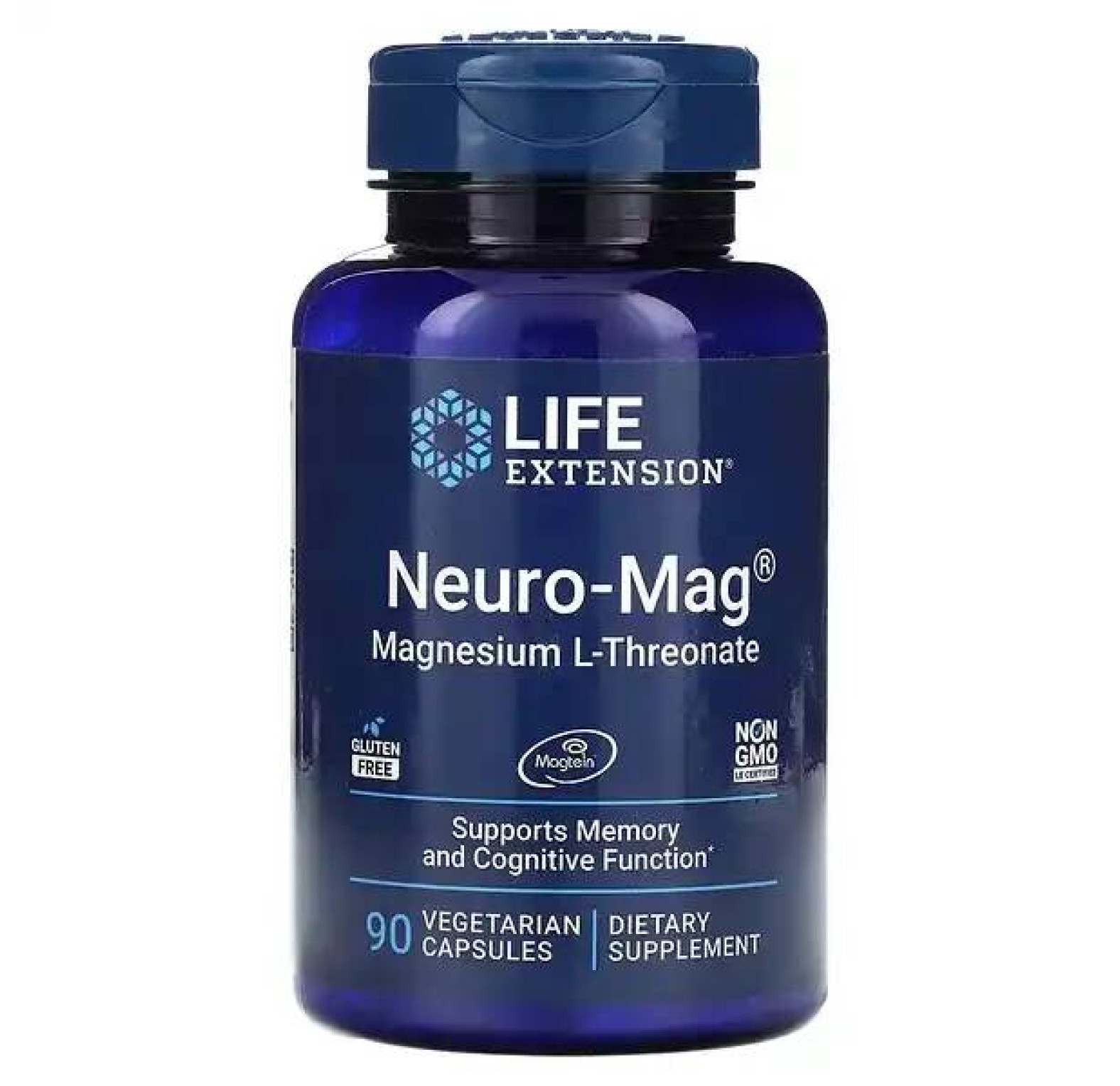 Life Extension, Neuro-Mag, L-треонат магния, 90 вегетарианских капсул